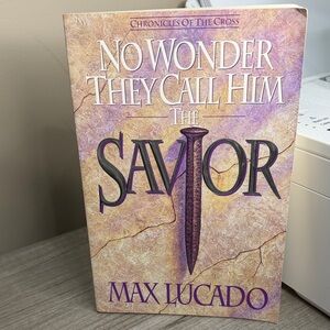 No Wonder They Call Him The Savior by Max Lucado - Beige & Purple Cover